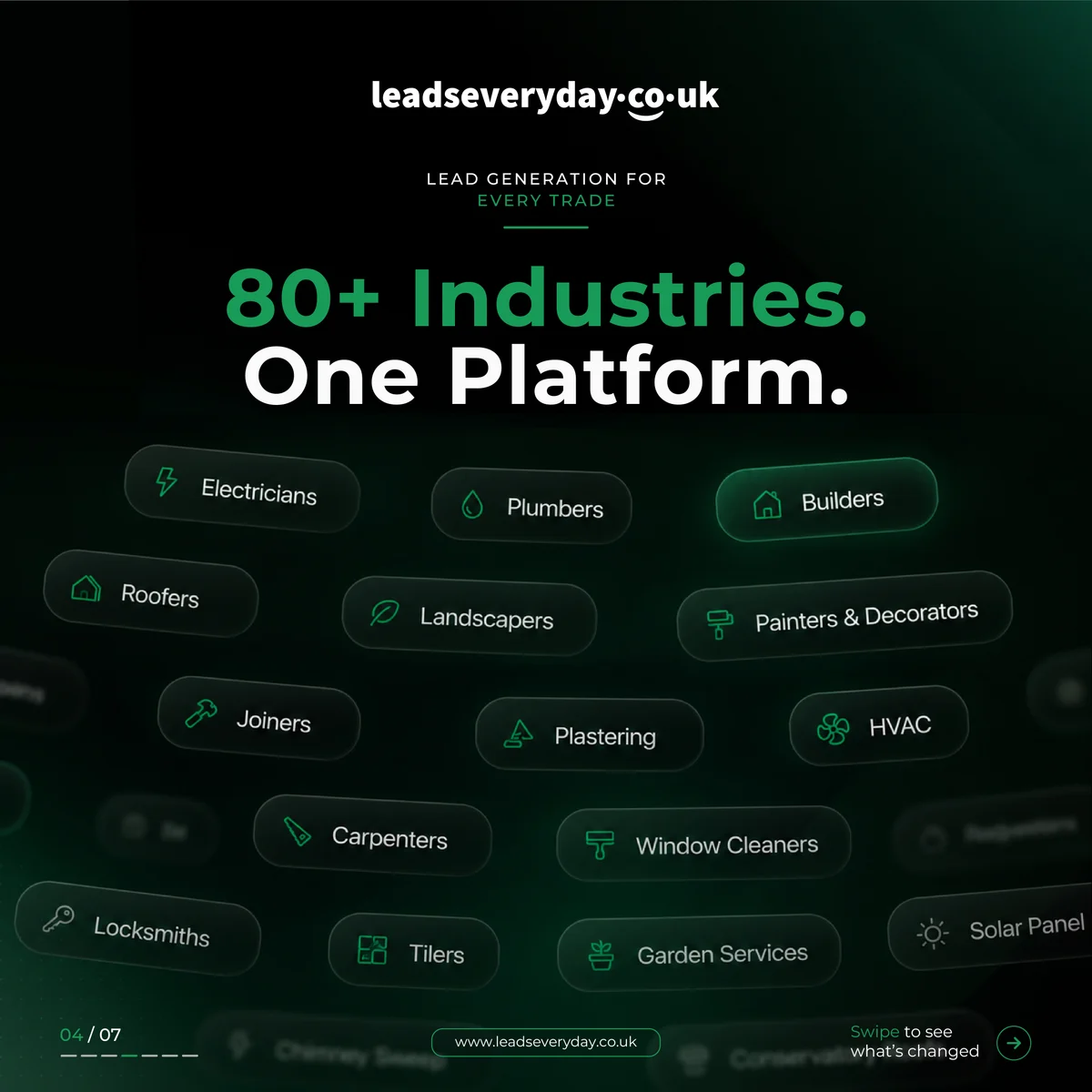 Leads Everyday new website launch carousel, design 3